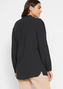 Oversize-muslinblus i bomull, lång modell, bonprix