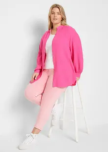 Oversize-muslinblus i bomull, lång modell, bonprix