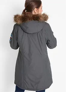 Lång vattentät funktionsjacka med huva, bonprix
