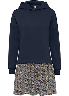Trikåklänning med 2-i-1-look, bonprix