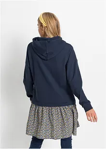 Trikåklänning med 2-i-1-look, bonprix