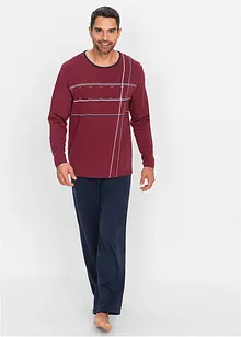 Pyjamas med bomull, långa ärmar, bonprix