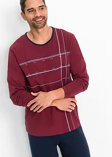 Pyjamas med bomull, långa ärmar, bonprix