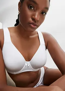 T-shirtbehå med bygel och glansigt material (2-pack), bonprix