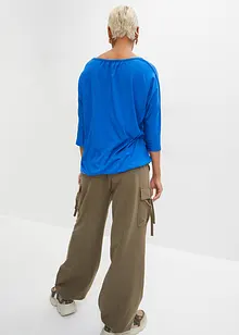 Oversizetopp i materialmix, bonprix