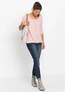 Oversizetopp i materialmix, bonprix