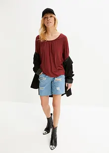 Oversizetopp i materialmix, bonprix
