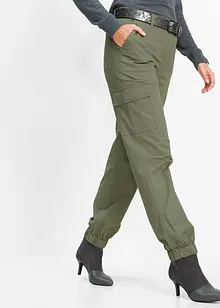 Cargobyxa i stretchig bomullsmix, bonprix