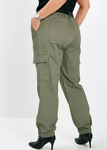 Cargobyxa i stretchig bomullsmix, bonprix