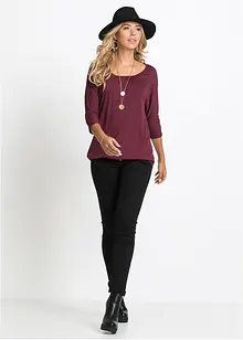 Oversizetopp i materialmix, bonprix