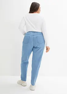 Stretchiga jeans mom med hög midja, bonprix