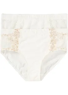 Formande trosa med broderi (2-pack), bonprix