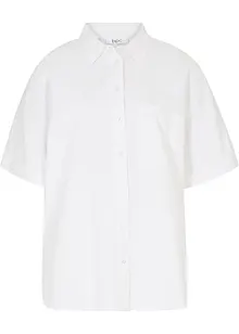 Oversizeblus i linne med halvlånga ärmar, bonprix