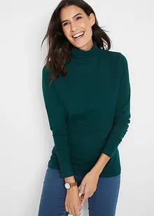 Långärmad polotröja i bomullsblandning (2-pack), bonprix