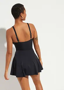 Baddräktsklänning med medelhög formande effekt och transparent mesh, bonprix