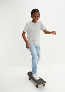 Loose Fit Stretch Jeans med justerbar midja för barn, Straight, bonprix