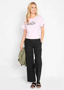 Vävd byxa i linne och bomull, bonprix