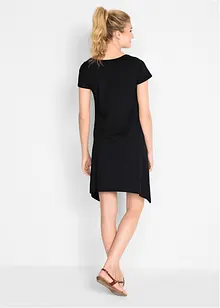 Kort bomullsklänning i flamgarn, bonprix