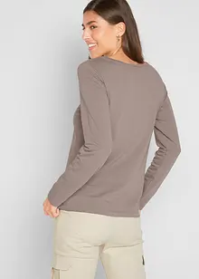 Figurnära långärmad topp (2-pack), bonprix
