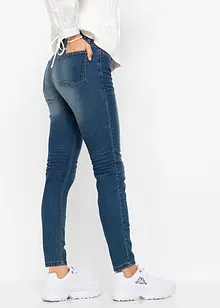 Korta tajta stuprörsjeans med medelhög midja, bonprix