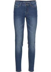 Korta tajta stuprörsjeans med medelhög midja, bonprix