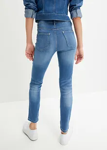 Korta skinny jeans med trekantiga infällningar i olika färger, bonprix