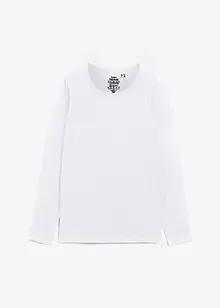 Långärmad sömlös bastischa med rund halsringning, Essentials, bonprix PREMIUM