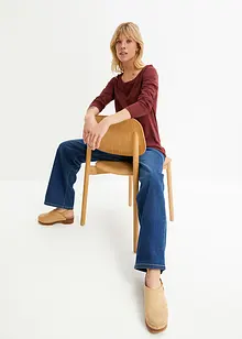 Långärmad lång topp, bonprix