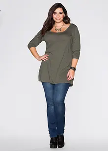 Långärmad lång topp, bonprix