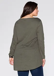 Långärmad lång topp, bonprix