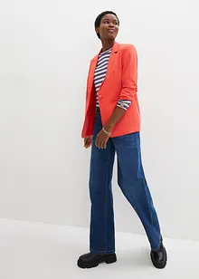 Randig långärmad T-shirt med broderi, bonprix