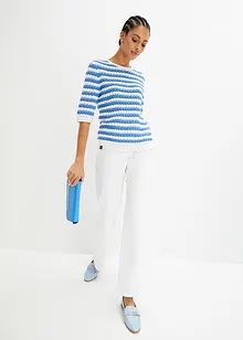 Stickad tröja med halvlånga ärmar, bonprix