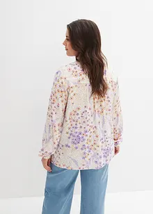 Blus med blommigt mönster, bonprix