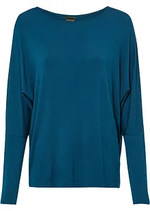 Långärmad topp av mjuk viskosmix, bonprix