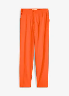 Kort linnebyxa med hög midja i mix av lin och viskos, bonprix