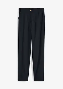 Kort linnebyxa med hög midja i mix av lin och viskos, bonprix