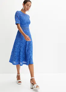 Spetsklänning med virkad infällning, bonprix