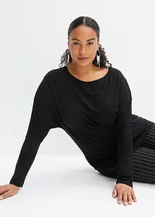 Långärmad topp av mjuk viskosmix, bonprix