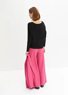 Långärmad topp av mjuk viskosmix, bonprix