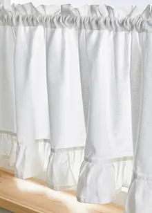 Cafégardin av ekologisk bomull med rysch, bonprix