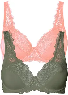 BH med bygel och fin spets (2-pack), bonprix