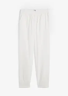Byxa av bomull och lin med hög midja, bonprix