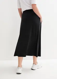 Mellanlång jerseykjol med fickor, bonprix