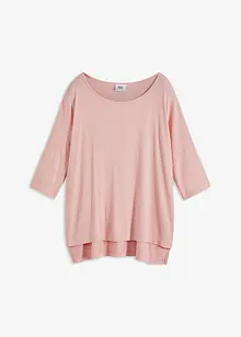 Fyrkantig T-shirt med båtringning i mjuk viskosmix, bonprix