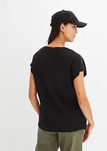 Topp med knutdetalj i ren ekologisk bomull, bonprix
