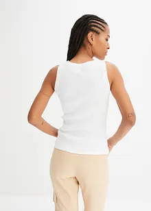 Ribbstickat linne i ekologisk bomull, bonprix