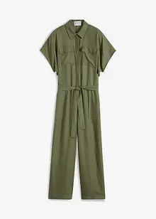 Jumpsuit med skärp i följsam lyocell, bonprix
