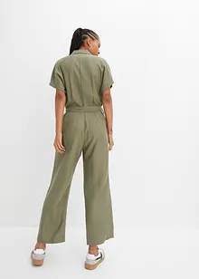 Jumpsuit med skärp i följsam lyocell, bonprix