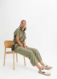 Jumpsuit med skärp i följsam lyocell, bonprix