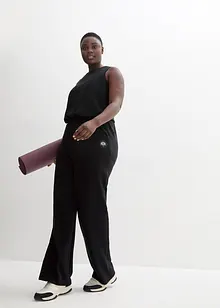 Extra mjuk, snabbtorkande sportjumpsuit i neopren med vida ben, bonprix